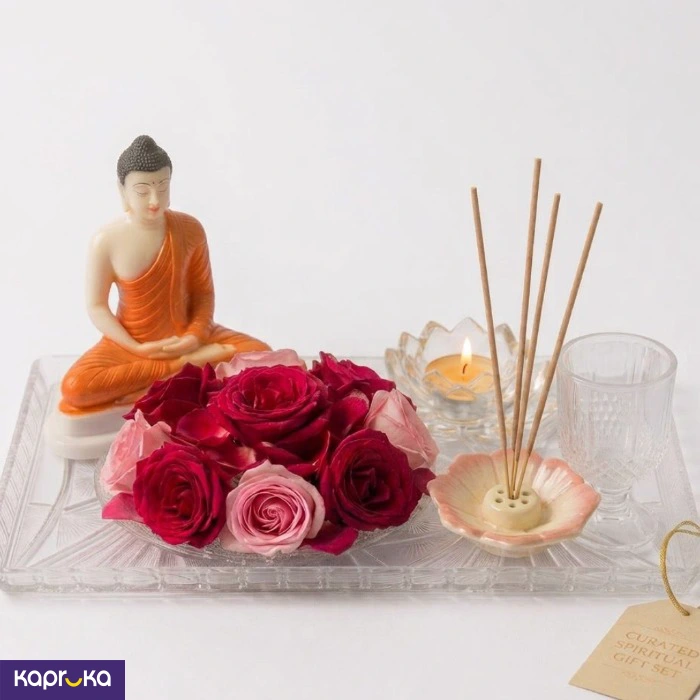 Sacred Lotus Buddha Prayer Gift Set For Amma