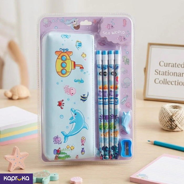 Kids Sea World Stationery Set Complete Back To School Ocean Stationery Gift Pack