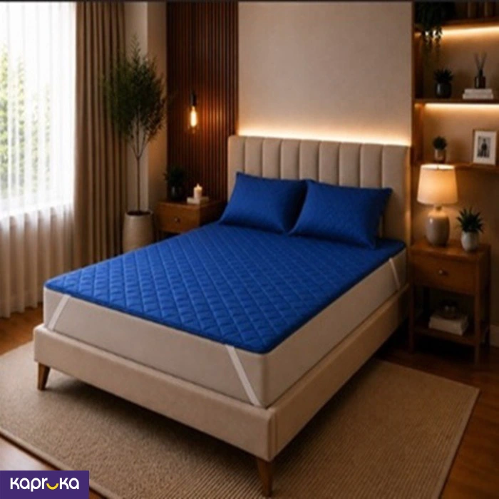 Mattress Protector Super Single Blue