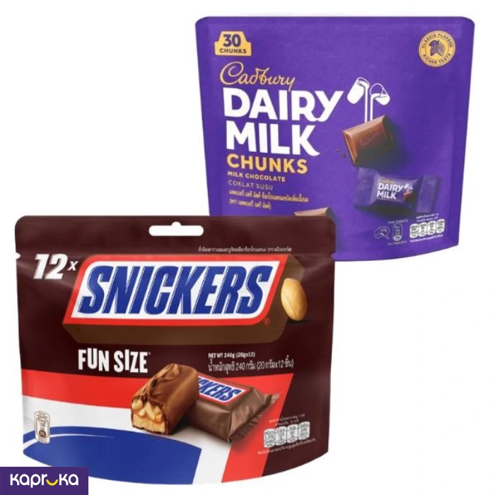 Cadbury 135g 30minis Pack And Snickers 12pcs Mini Pack