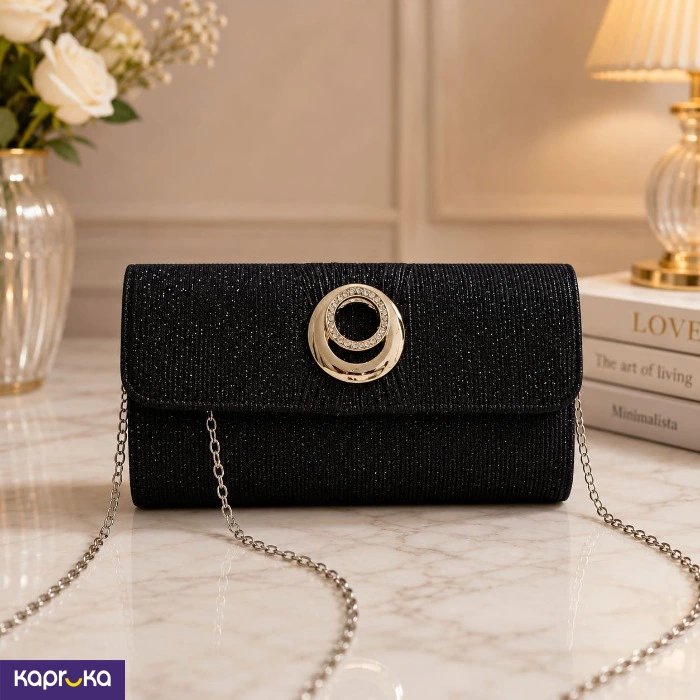 Sparkling Clutch Bag With Rhinestone