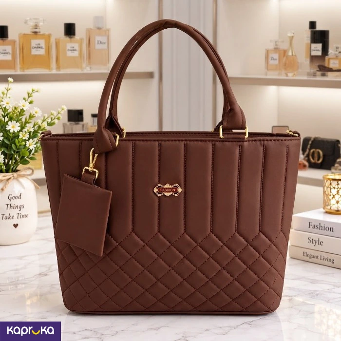 Elegant Quilted Handbag With Coin Purse