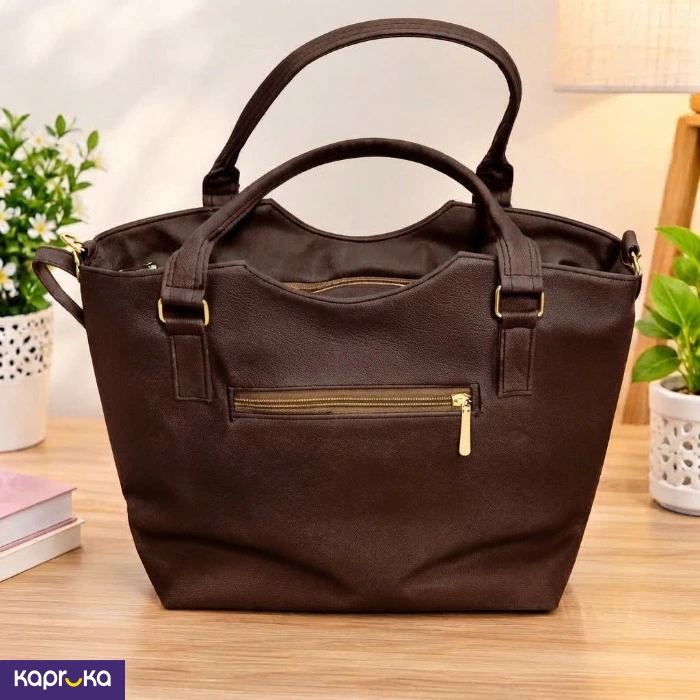 Elegant Handbag Coffee Brown