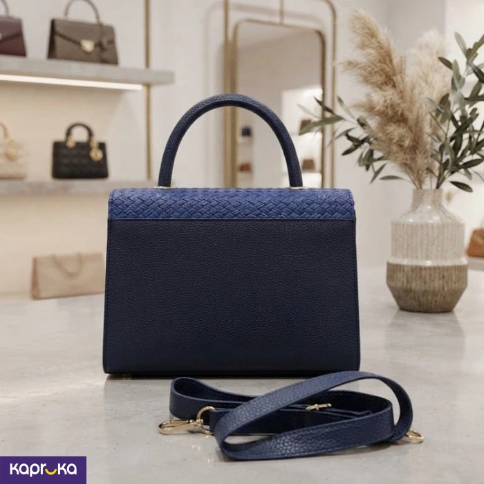 Elegant Handbag Blue Two Tone