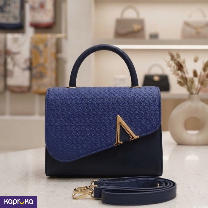 Elegant Handbag Blue Two Tone