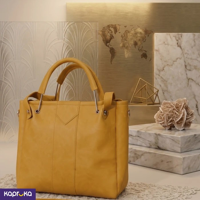 Elegant Handbag 3 Piece Set Mustard Yellow