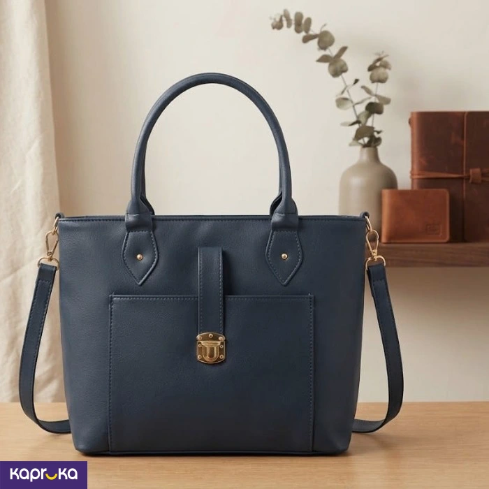 Elegant Handbag Dark Dusty Blue