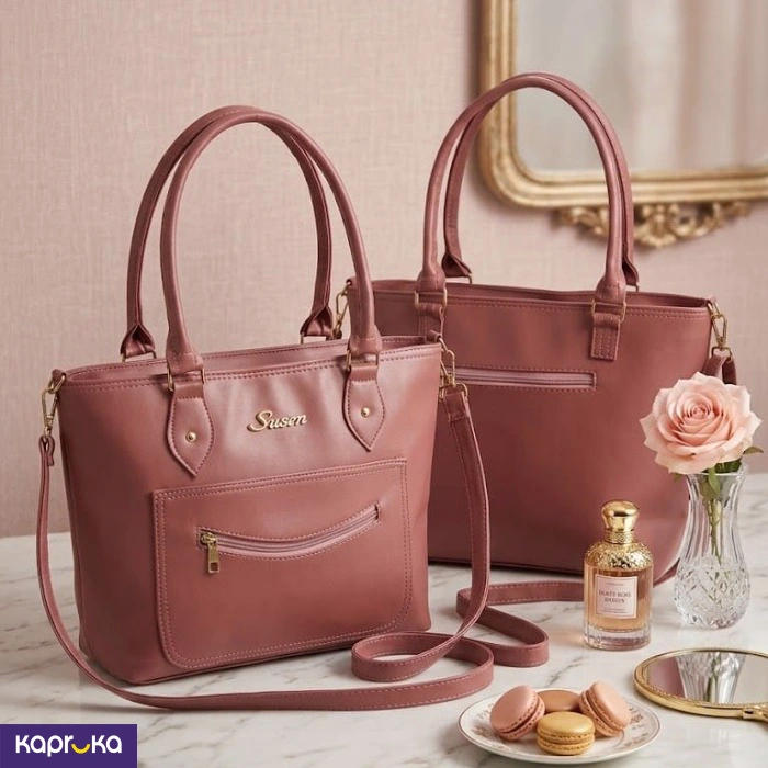 Susen Elegant Dusty Rose Color Handbag