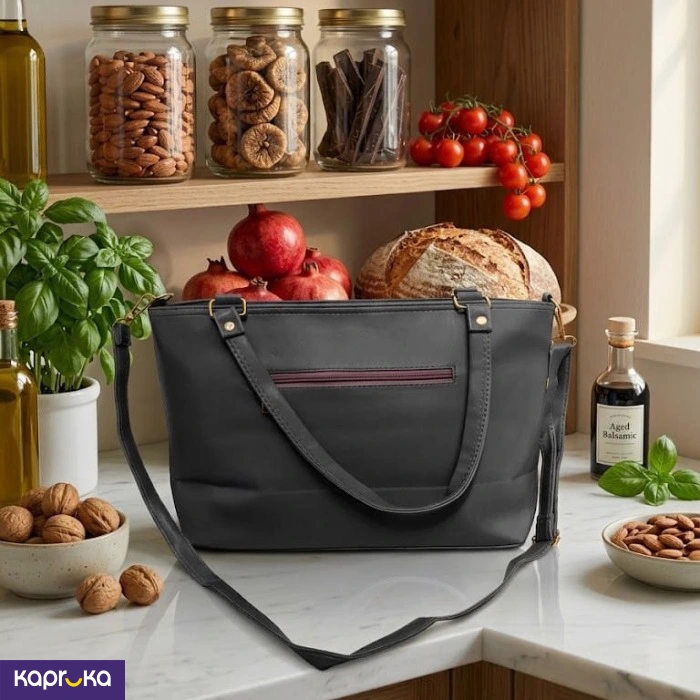 Elegant Quilted Handbag Gray