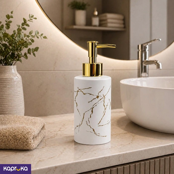 Luxury Round Ceramic Soap Dispenser 350ml