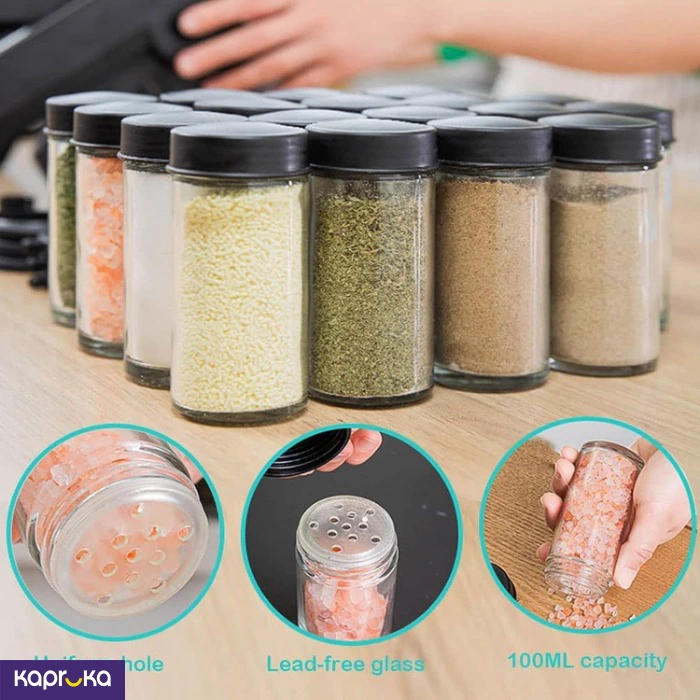 Rotating Spice Rack Organizer With 18 Spice Jars