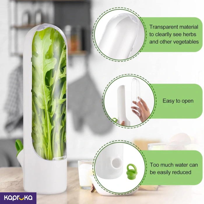 Fridge Organizer And Herb Saver Container 1 Pc