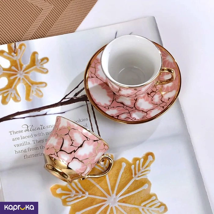 Luxurious Ceramic Coffee Cup Set With Rack 13pcs