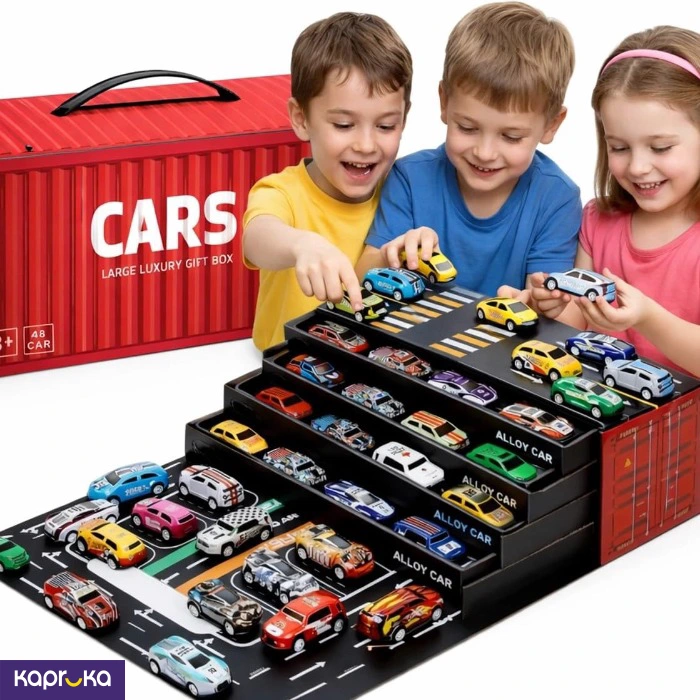 Container Box Die Cast Car Set 48pcs