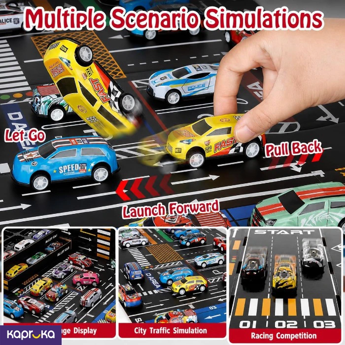 Container Box Die Cast Car Set 48pcs