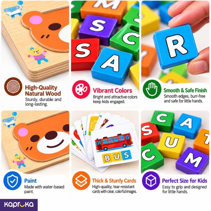 Wooden Spelling Game For Kids