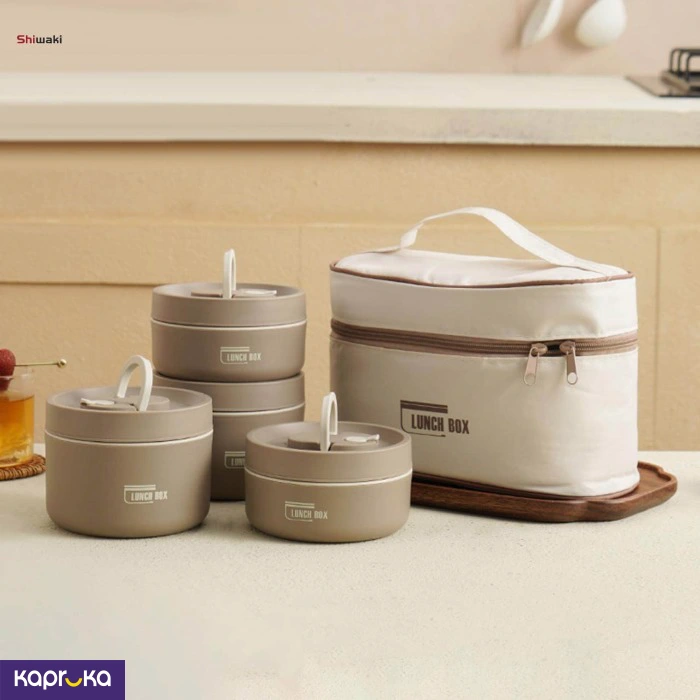 Lunch Box Set With Bag 4 Stainless Steel Food Containers