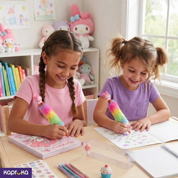 Fluffy 6 In 1 Multi Colours Pen