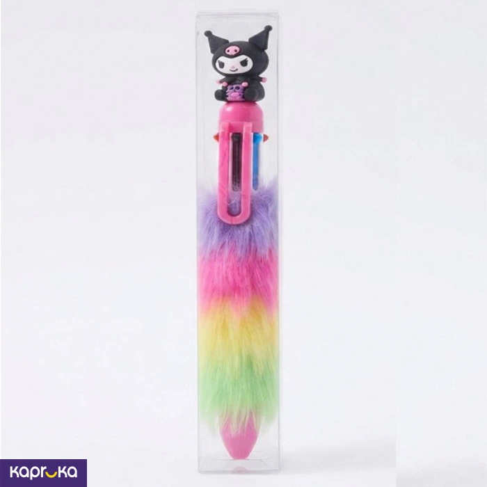 Fluffy Black Multi Funtion Pen