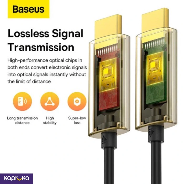 Baseus 15m 4k High Definition Series Optic Fiber Hdmi To Hdmi Adapter Cable Black Wkgq050201 1 Year