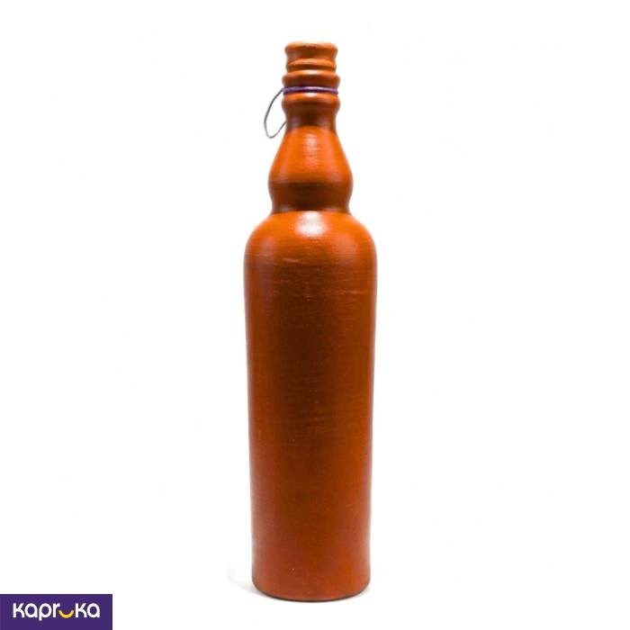 1l Natural Clay Water Bottle With Kirala Aba