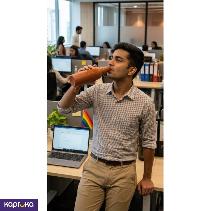 1l Natural Clay Water Bottle With Kirala Aba