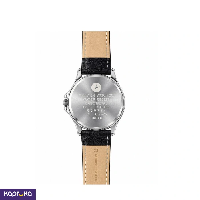 Citizen Mens Classic Blue Dial Black Leather Strap Watch