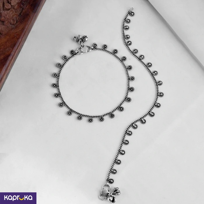 Mehka Kalai High Quality Oxidised Brass Anklet