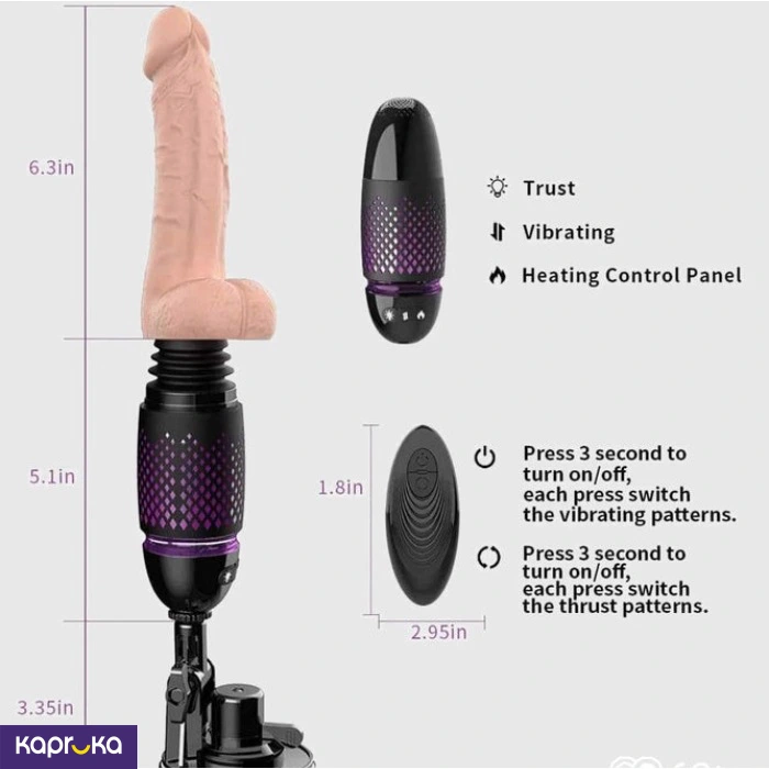 Automatic Thrusting Heating Realistic Remote Control Sex Dildo Machine