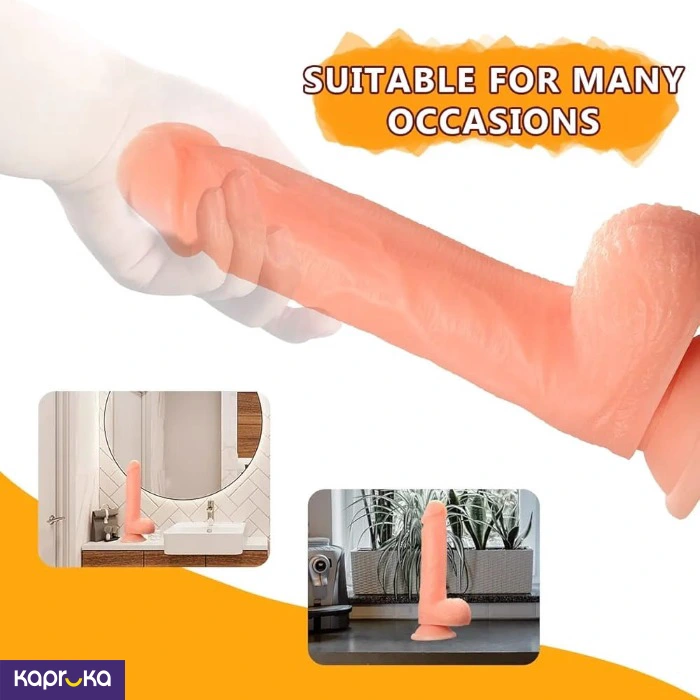 7 Inches Realistic Dildo With 100ml Cherry Flavored Lubricant Gel