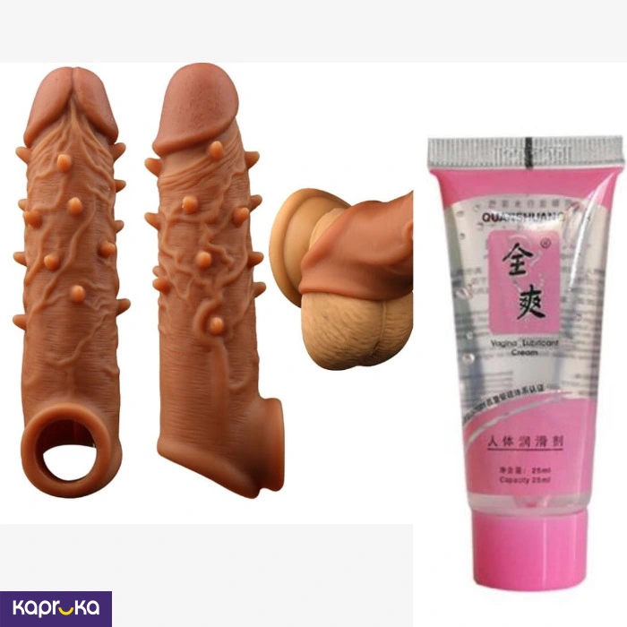 Penis Extender Condom With 25 Ml Personal Lubricant Gel