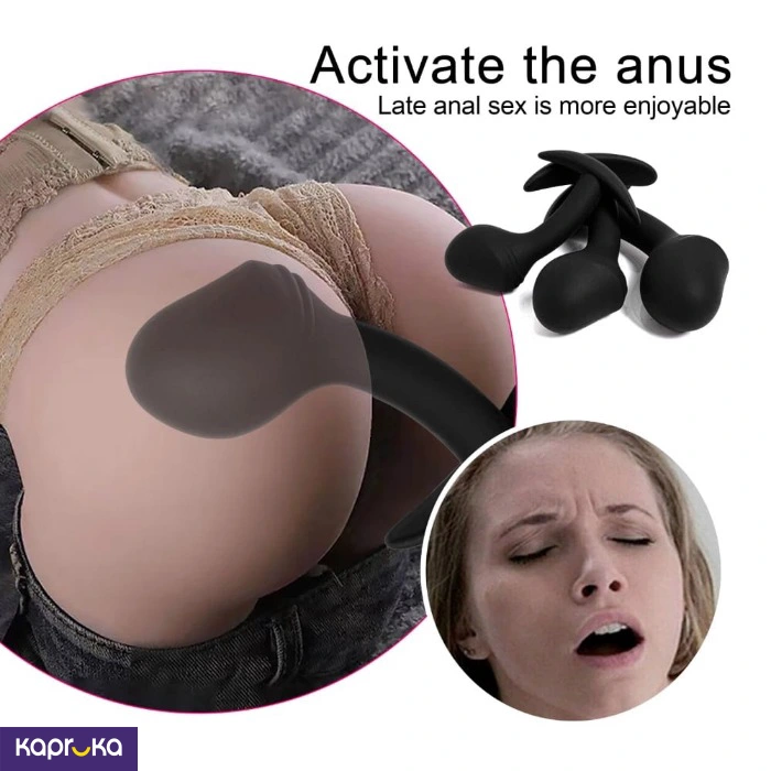 Big Head Butt Plug With Two Lubricant Sachets Packet