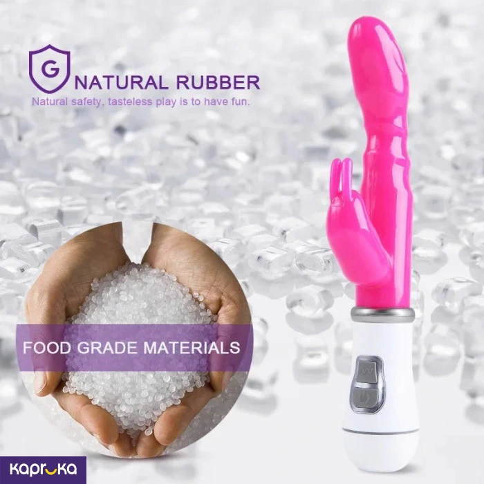 Rabbit Pink Dildo Vibrator With 25ml Personal Lubricant Gel Sex Toy Combo Set