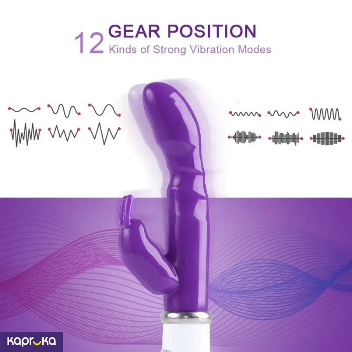 Rabbit Purple Color Dildo Vibrator With 25ml Personal Lubricant Gel Sex Toy Combo Set