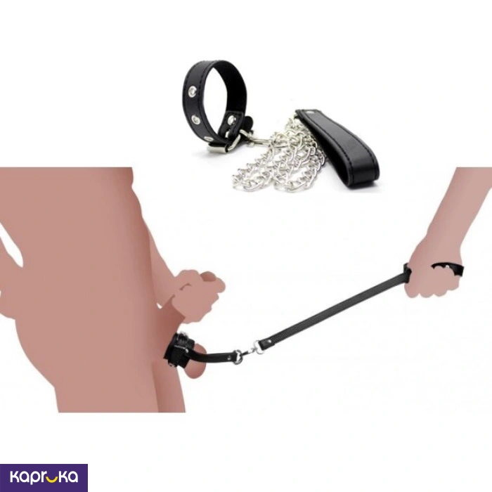 Men Dick And Balls Pulling Leather Collar Sex Toys