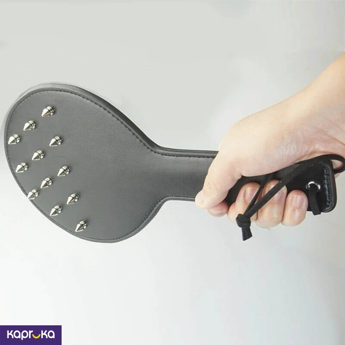 Bdsm Round Spanking Paddle With Metal Spikes Whip