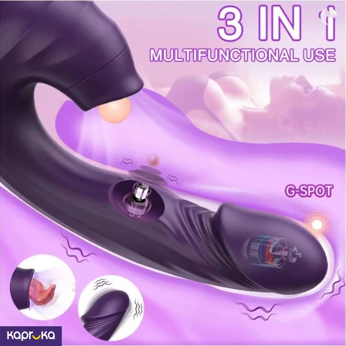 3in1 Vibrator Dildo G Spot Massager Sex Toys For Women Masterbation