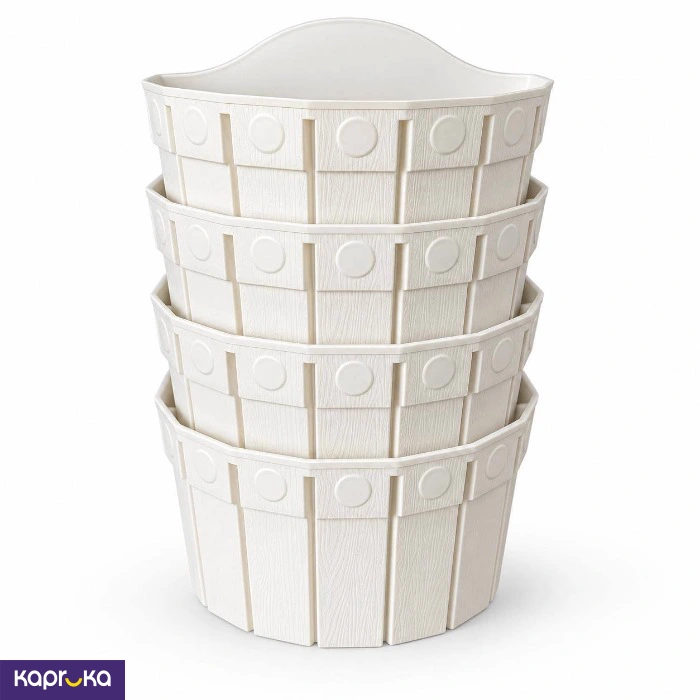 Wall Hanging Plant Pots 4 Pot Set White