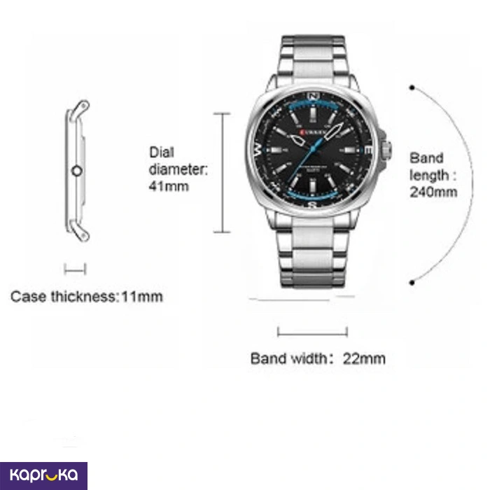 Curren Gents Wrist Watch With Modern Black Dial Stainless Steel Full Black Analog Watch