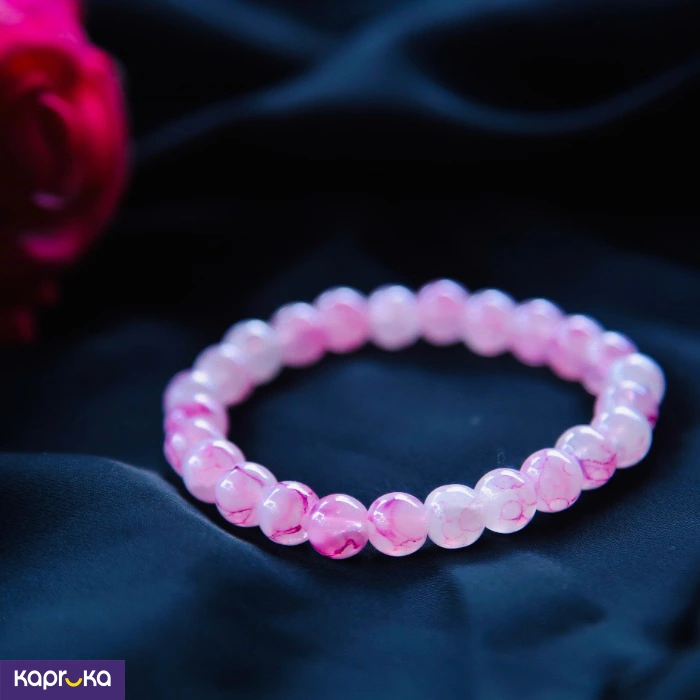 Rose Pink Vein Agate Bracelet