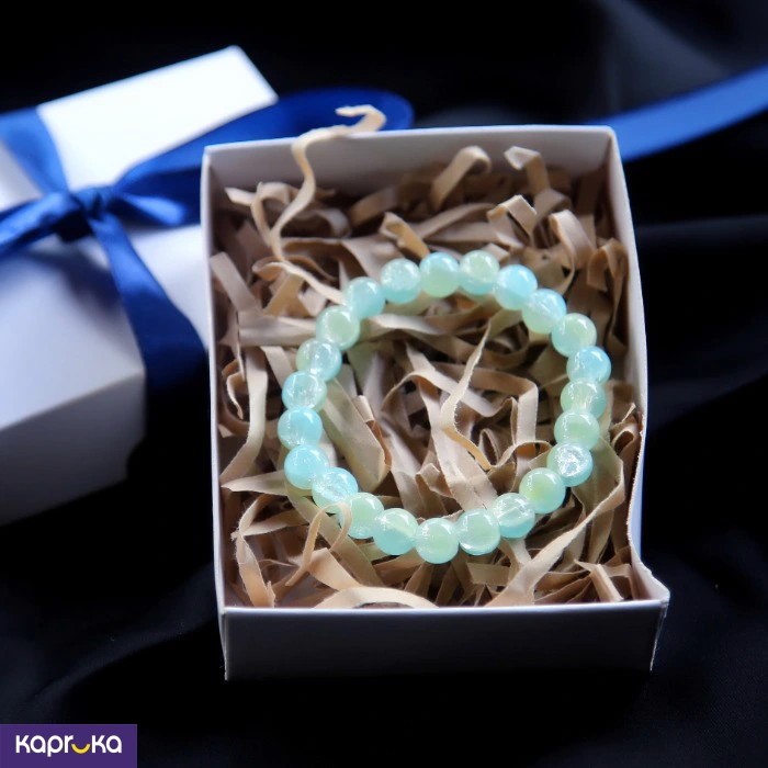 Mint Green Agate Beaded Bracelet
