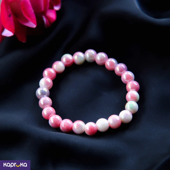 Iridescent Pink Pearl Quartz Bracelet