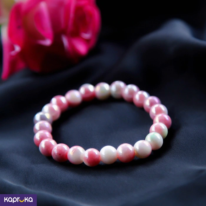 Iridescent Pink Pearl Quartz Bracelet