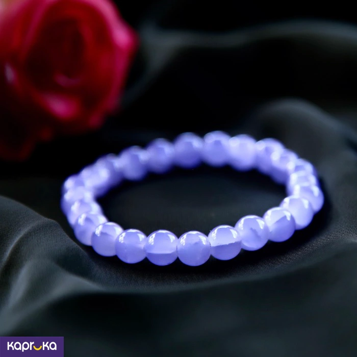 Soft Lavender Cat Eye Glass Bracelet