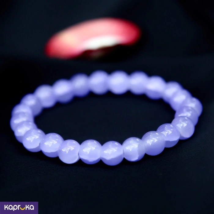 Soft Lavender Cat Eye Glass Bracelet