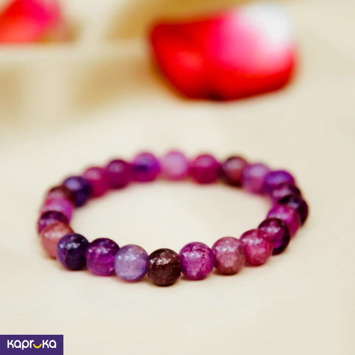 Purple Crackle Quartz Bracelet