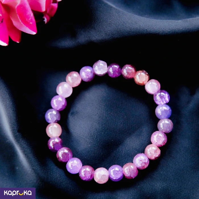 Purple Crackle Quartz Bracelet