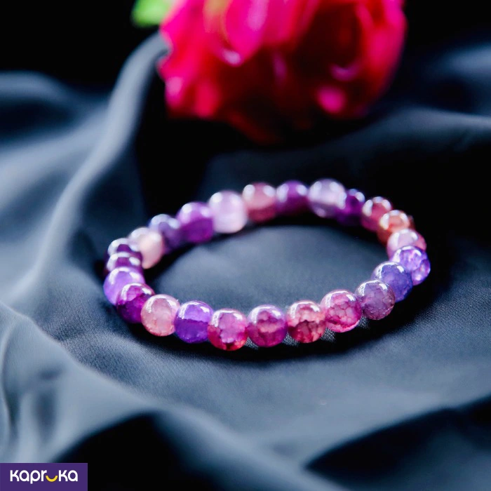 Purple Crackle Quartz Bracelet
