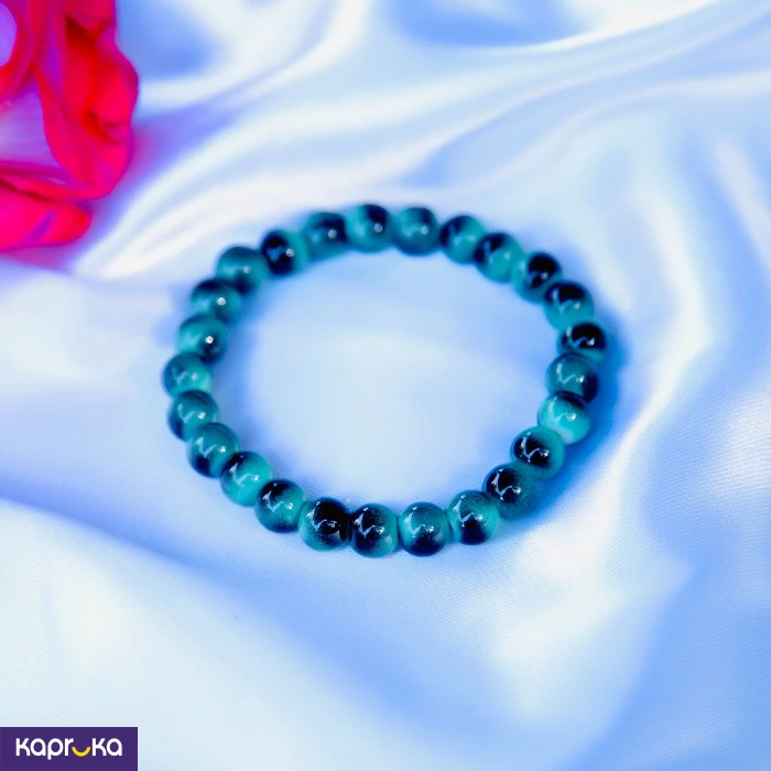 Emerald Peacock Cat Eye Glass Bracelet