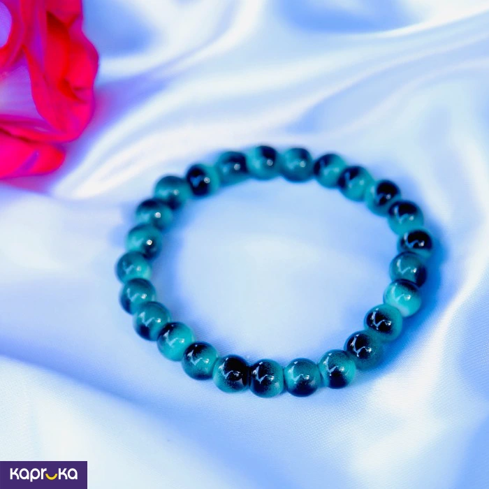 Emerald Peacock Cat Eye Glass Bracelet